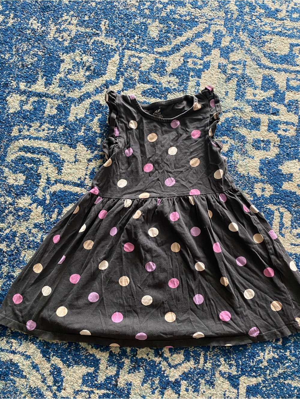 H&M Black Polka Dot Dress with Pink & Cream Dots